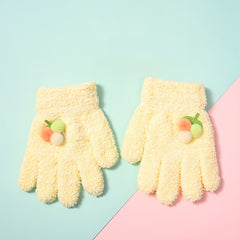 Children's Winter Knitted Gloves Cartoon Full Finger Gloves