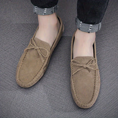 Men's Bowknot Loafer Shoes Non-slip Driving Moccasins