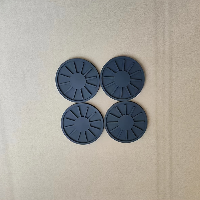 Set of 4-5pcs Round Silicone Cup Coasters