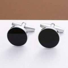 Silvery Round Shirt Cufflinks Cuff Nails Men's Fashion Jewelry
