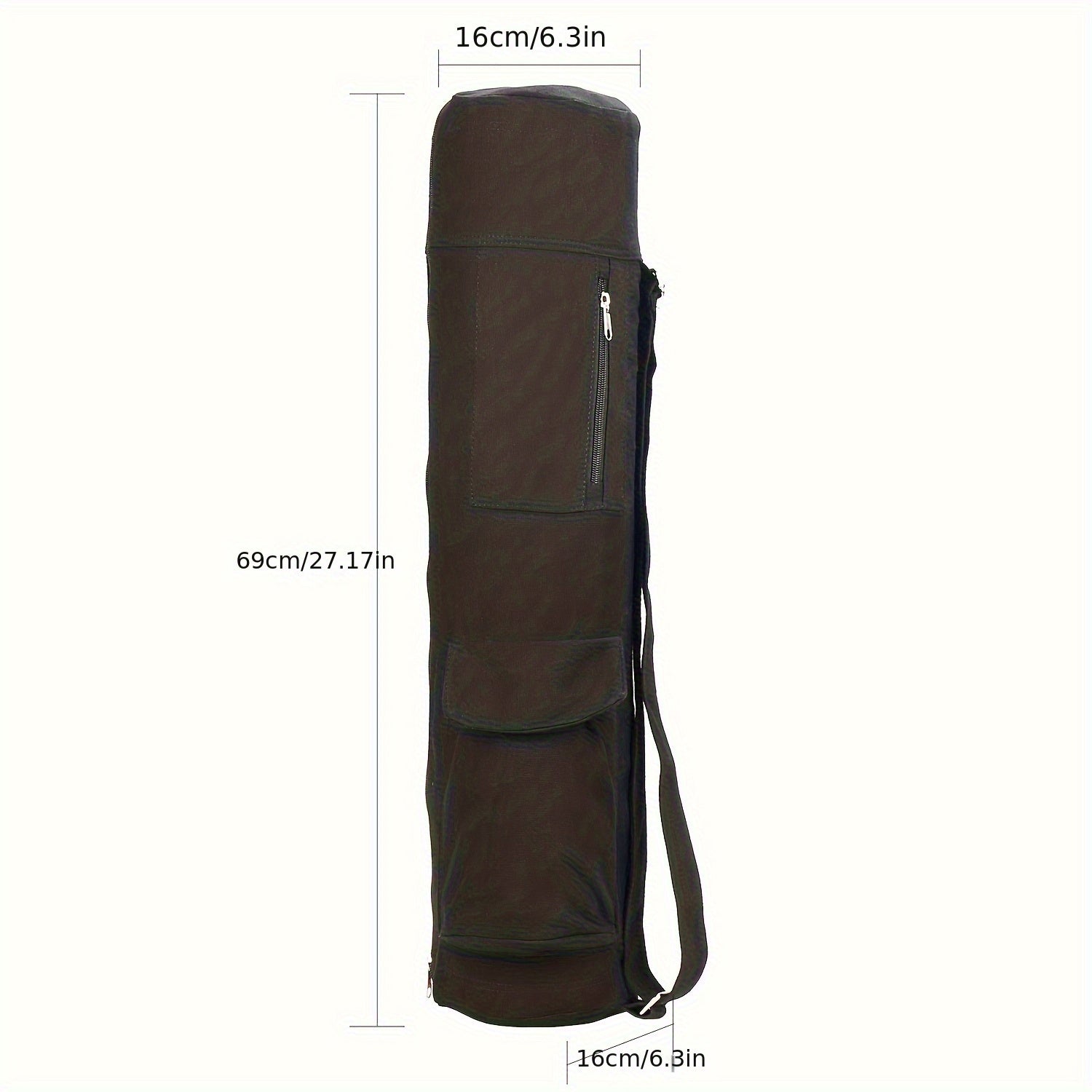 Yoga Mat Canvas Bag with Water Bottle Pocket