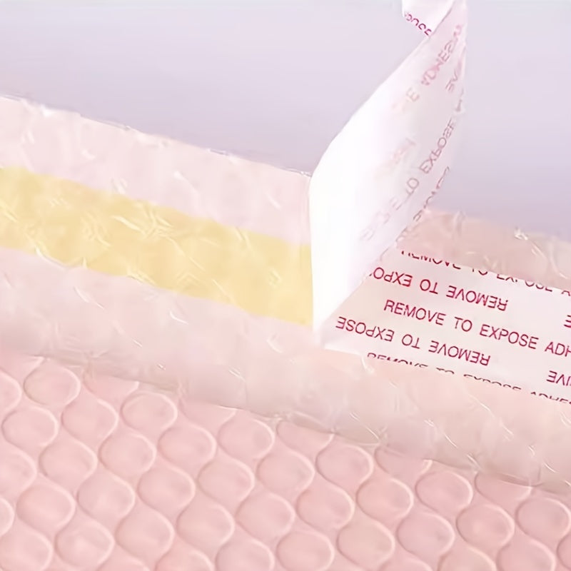 170pcs Pink Co-Extruded Film Bubble Bag Thickened 140g, 10.76 Sq Ft