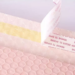 170pcs Pink Co-Extruded Film Bubble Bag Thickened 140g, 10.76 Sq Ft