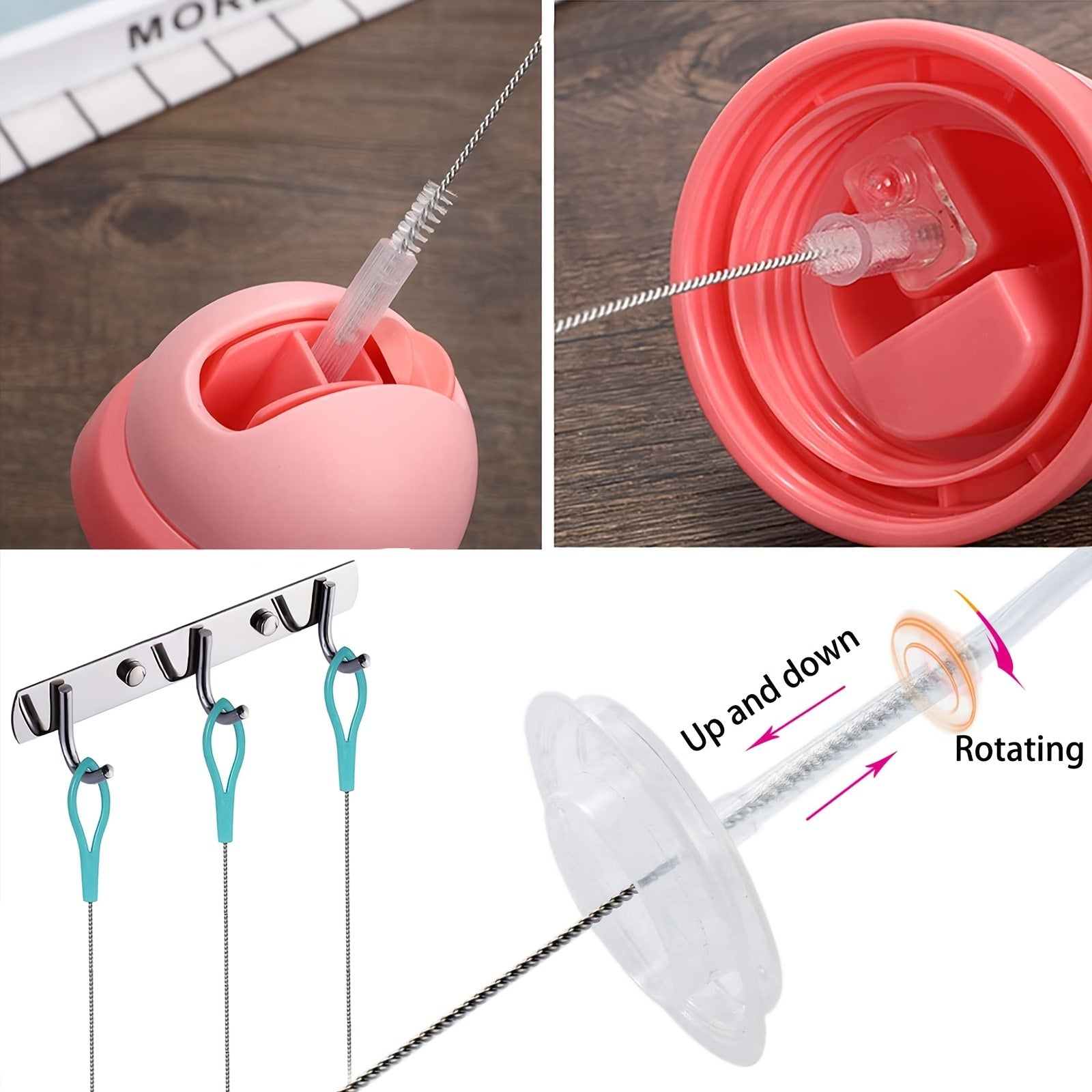 10-pack Nylon & Stainless Steel Insulation Cleaning Set Baby Bottle Brush