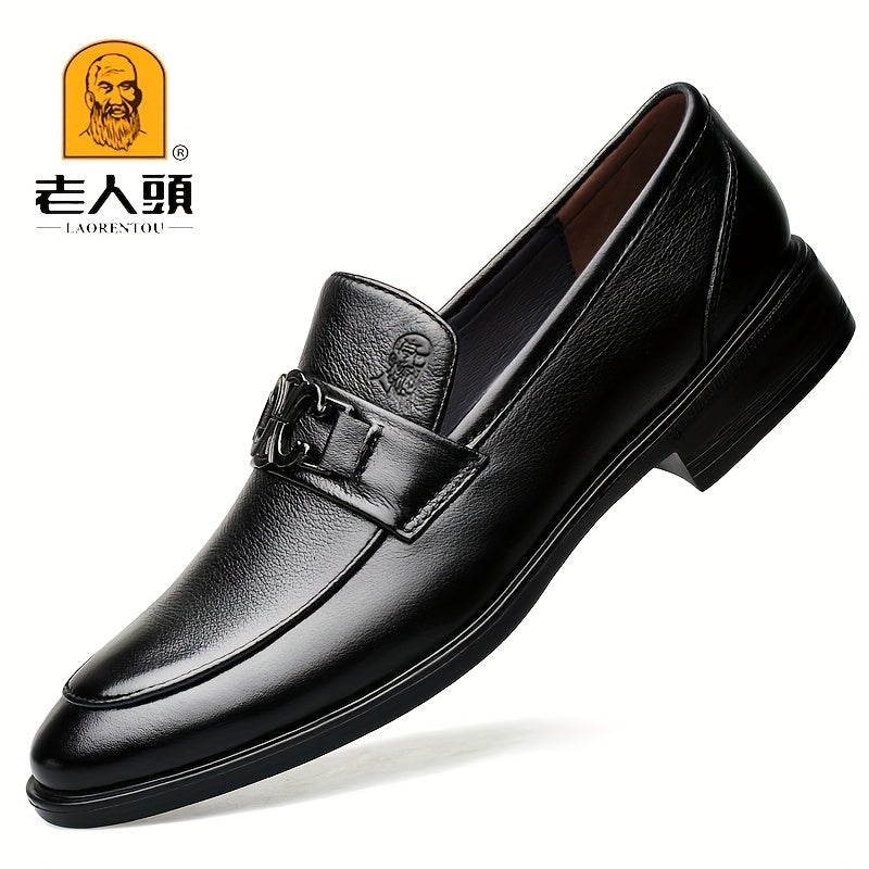 Men's Leather Horsebit Loafer Shoes Non Slip Casual Wear Resistant
