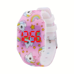 Cartoon Unicorn Luminous Watch Waterproof Silicone Watch