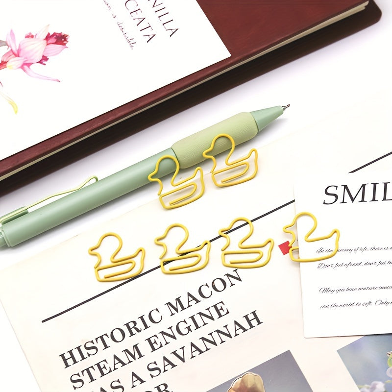 20pcs Duck Metal Animal Paper Clip Special shaped Crank Pin Bag