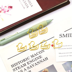 20pcs Duck Metal Animal Paper Clip Special shaped Crank Pin Bag