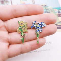2pcs Plant Enamel Pins Set for Girls | Funny Button Pins Jewelry