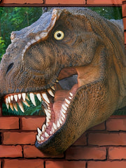 Dino & Brick Wall 3D Print Boys Tee Top Kids Casual Short Sleeve T-shirt