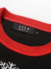 Men's Ugly Christmas Knitted Pullover Sweater Merry Christmas Embroidered