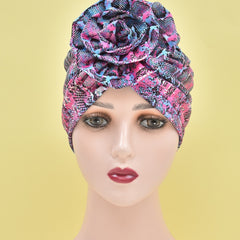 Colorful Flower Bandana Turban Cap Head Wrap Hair Cap For Women Girls