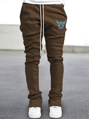 Butterfly Pattern Flared Trousers Men s Casual Stretch Street Style Joggers
