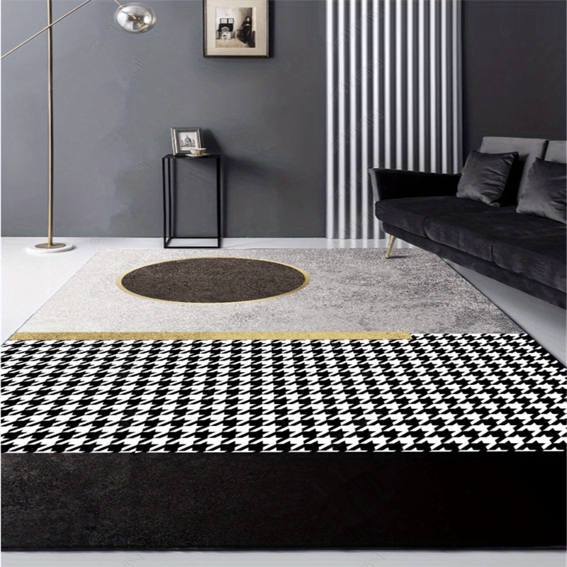Abstract Modern Area Rugs Soft Light Dirty Resistant Geometric Pattern Mat