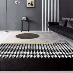 Abstract Modern Area Rugs Soft Light Dirty Resistant Geometric Pattern Mat
