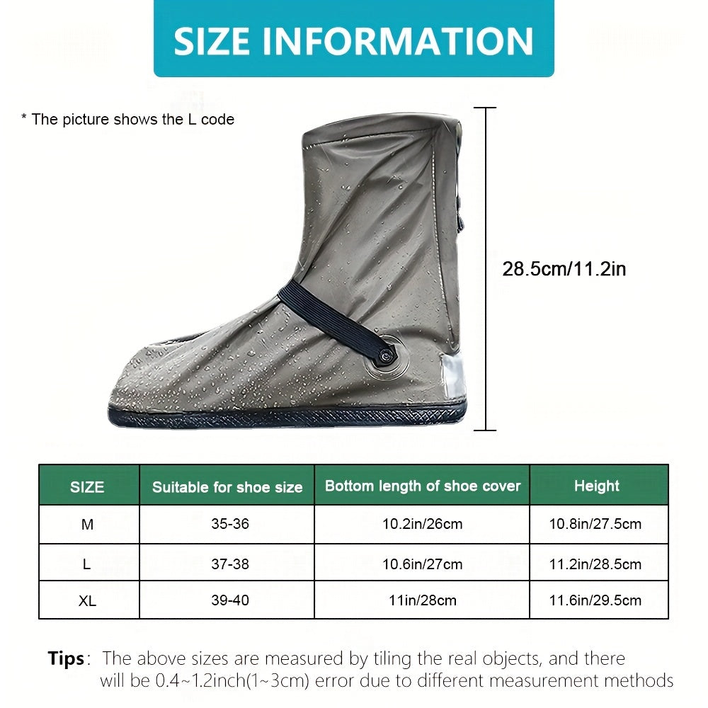 Waterproof Shoe Covers with Non Slip Straps - Rain and Mud Protection
