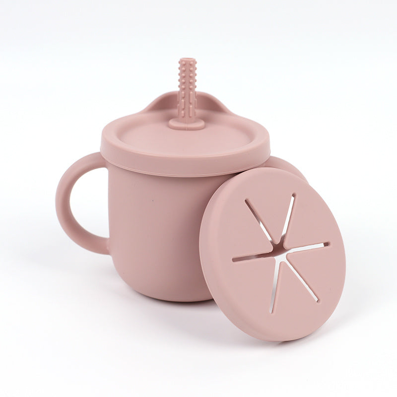 Baby Learning Drink Cup Two-in-one with Double Handle Anti-fall Snack Cup