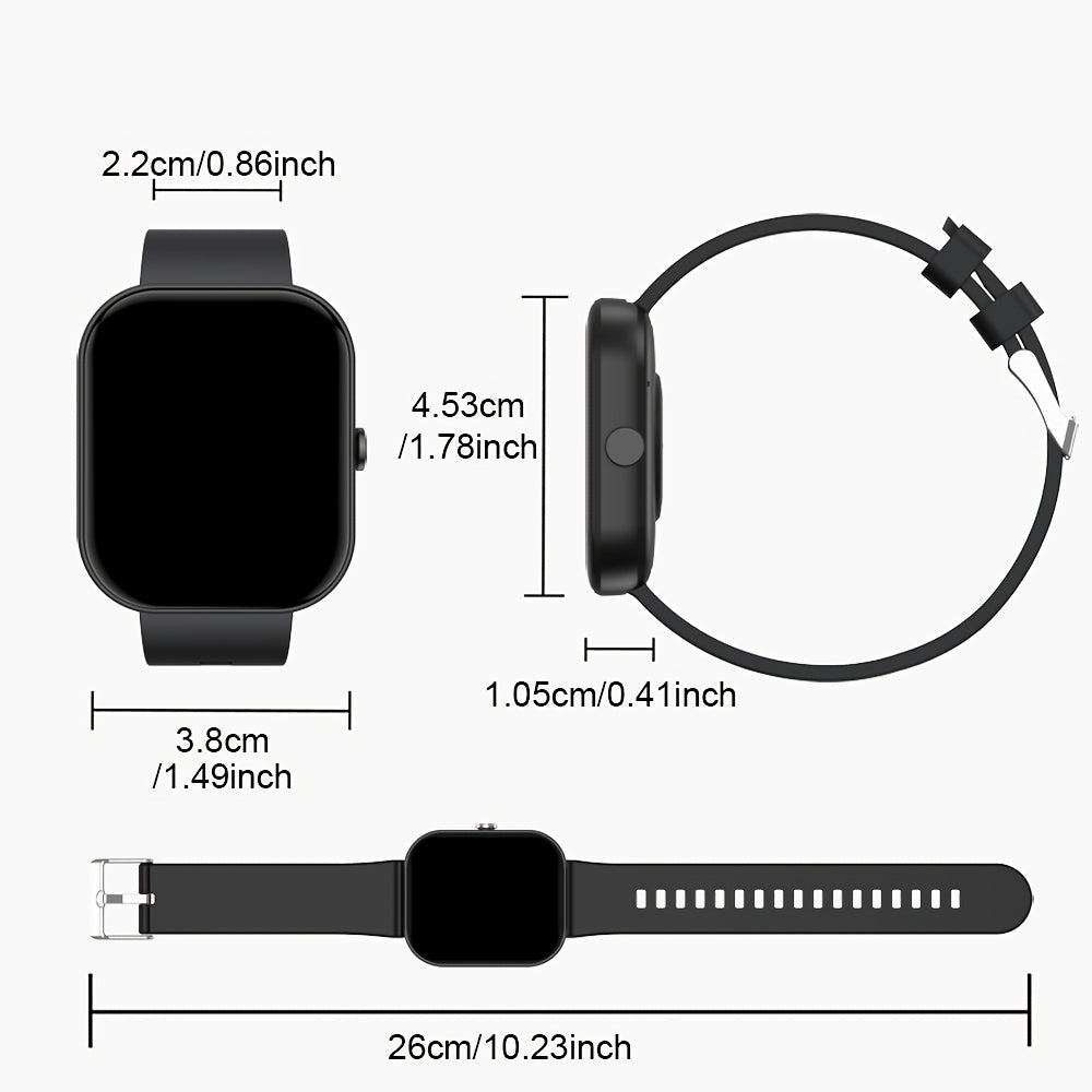 GWENLAND Smart Watch IP68 100 Sports Modes Pedometer Calorie Weather Stopwatch T