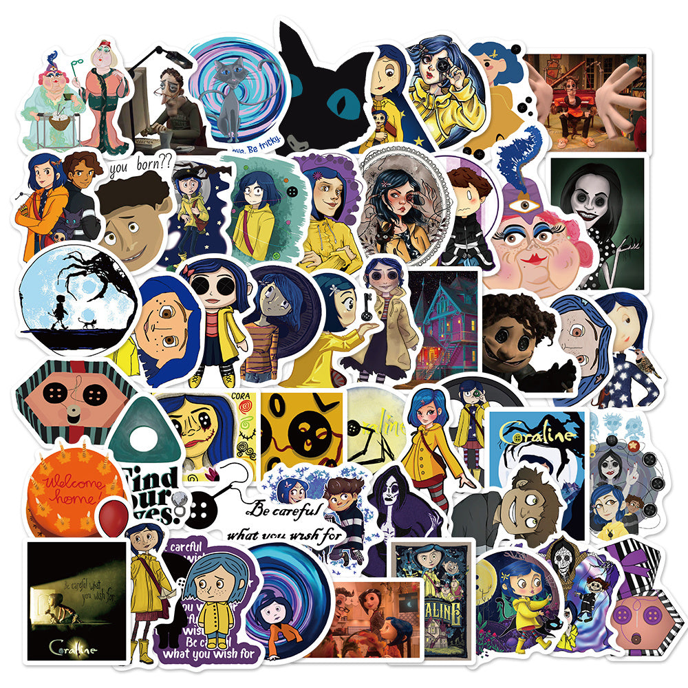 Cartoon Film Ghost Series Graffiti Notebook Skateboard Decor Sticker