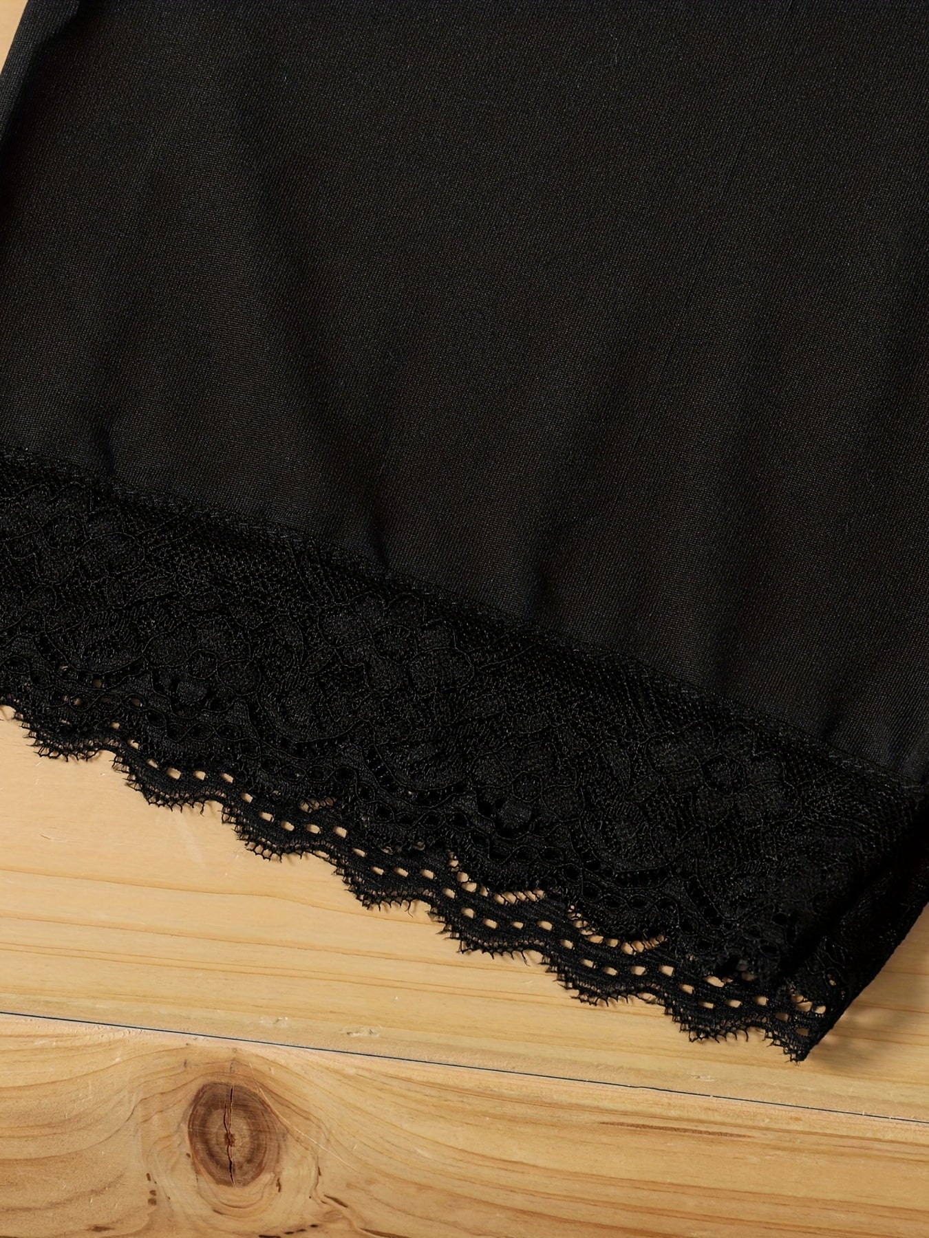 Casual Leggings Women's Plus Lace Trim High Stretch Shorts