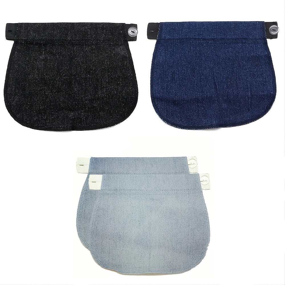 2pcs Denim Fabric Extender Buckle for Fat Belly Jeans
