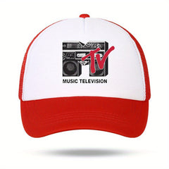 Unisex Sunshade Baseball Cap with Music Television Embroidery