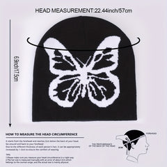 Butterfly Jacquard Woolen Beanie Hat Unisex