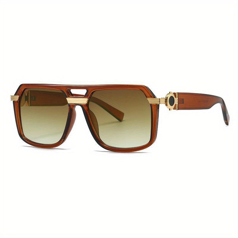 Square Frame Men's Sunglasses with Glasses Case