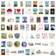 120pcs Paris City Travel Stickers Scrapbooks Journals Laptops