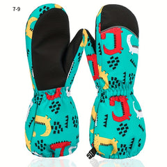 Kids Ski Gloves Waterproof Warm Winter Snow Skiing Ice skating