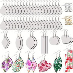 260pcs Water Drop Love Double Sided Printed Charms for Earrings Jewelry
