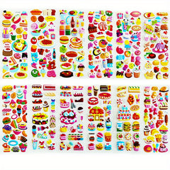 12pcs Dessert Sticker Crafts Scrapbooking Kids Puffy Children Stickers