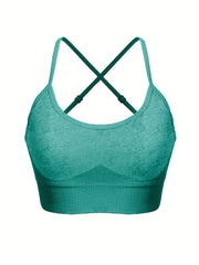 Criss Cross Back Sports Bra Breathable Fitness Workout Bra Women's Lingerie