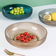 Large Fruit Bowl for Kitchen Counter Centerpiece Brown Grey Green