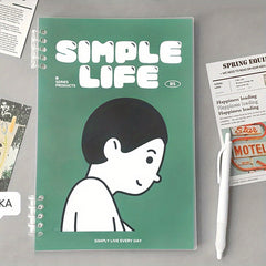 Spiral Notebook 9.8x6.7 Plastic Hardcover College Ruled 60 Sheets