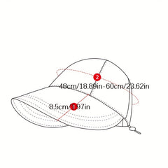 Wide Brim Sun Hat Drawstring Adjustable Cap Quick drying Golf Baseball Cap