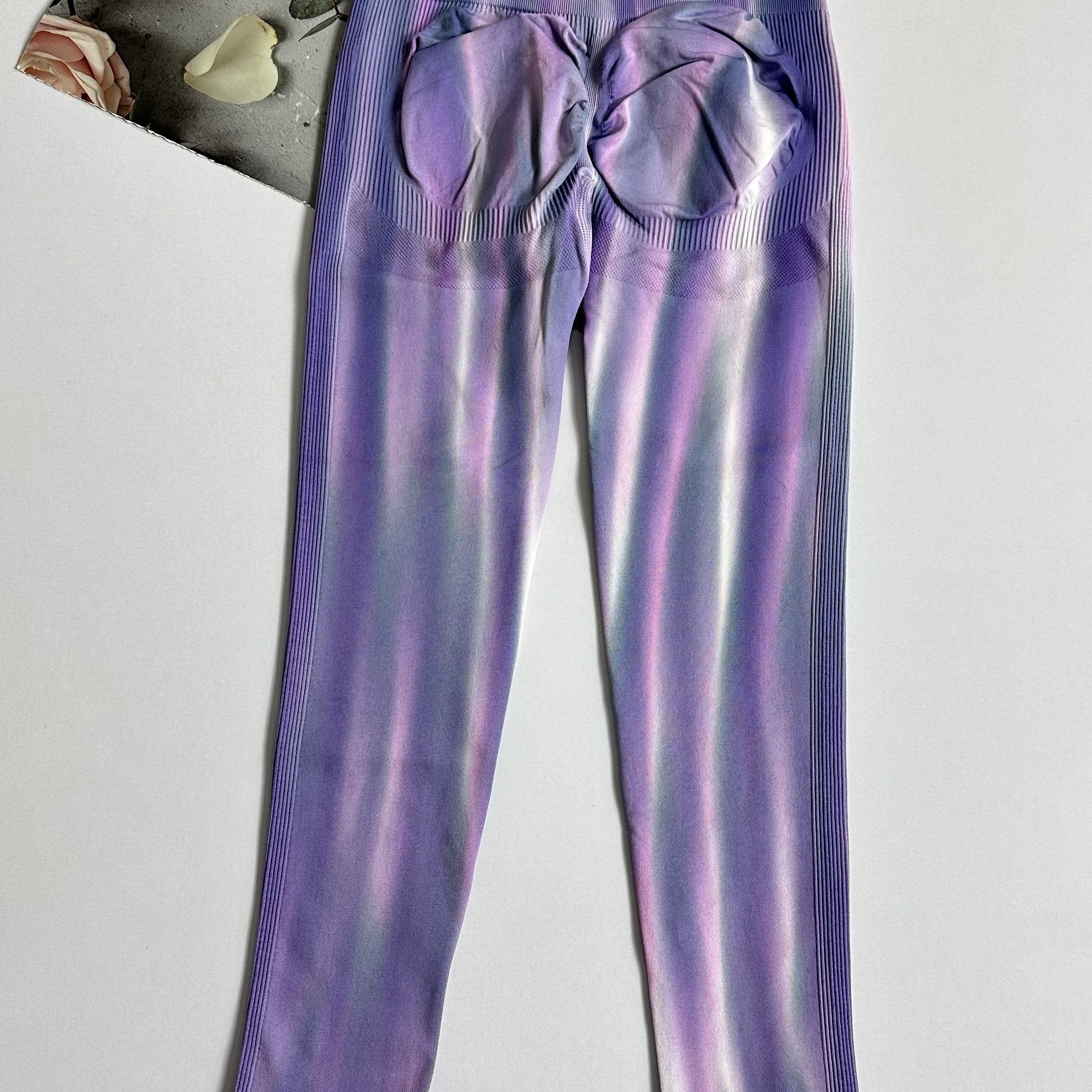 Tie Dye Seamless Yoga Pants Butt Lifting Slimming Leggings