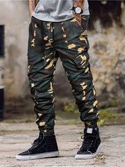 Camouflage Cargo Pants Men Drawstring Joggers
