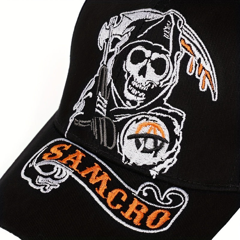 Unisex Casual Baseball Cap With Death God Pattern