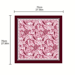 Vintage Paisley Print Bandana Graffiti Shawl Square Scarf For Women