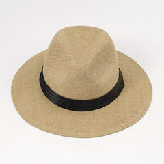 Men's Outdoor Seaside Sunscreen Jazz Straw Hat Beach Hat