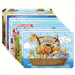 12 Boxes Cartoon Jigsaw Puzzle Insect Farm Animal Primary 24pcs