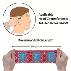 Men's Breathable Non Slip Hairband Red Gray Teal Purple Orange Gym Running