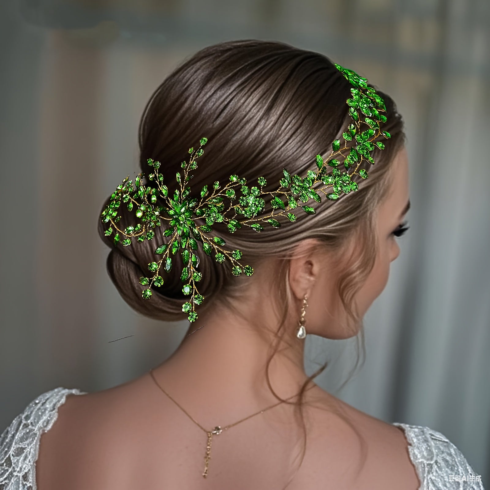 Green Sequin Bridal Headband for Women Sweet & Style Perfect for Weddings
