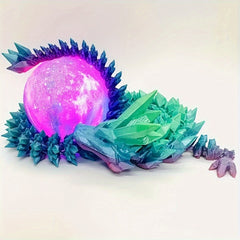 3D Printed Dragon Laser Crystal Collectible Toy Home Decoration
