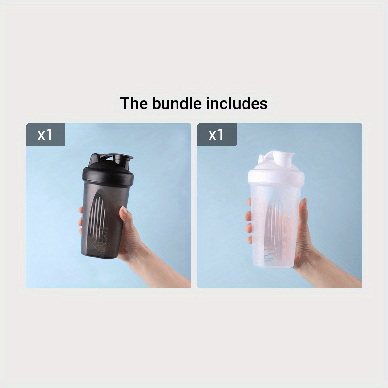 400ml Sports Protein Powder Shaker Cup - Flip Top Sports Water Bottle