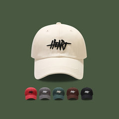 Retro Alphabet Embroidery Cap Couples Sunscreen Sun Hat Baseball Cap