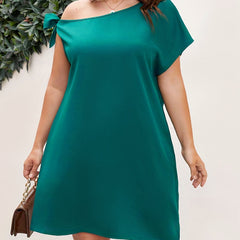 Casual Dress Womens Solid Bow Minidress