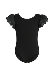 Girls Chiffon Ruffle Sleeve Leotard for Ballet Dancing