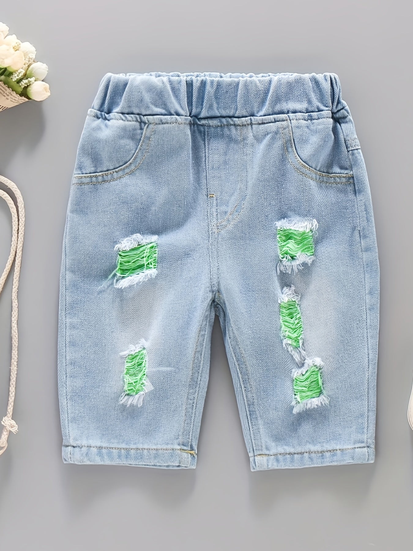 Boys Ripped Denim Shorts Summer Kids Clothes